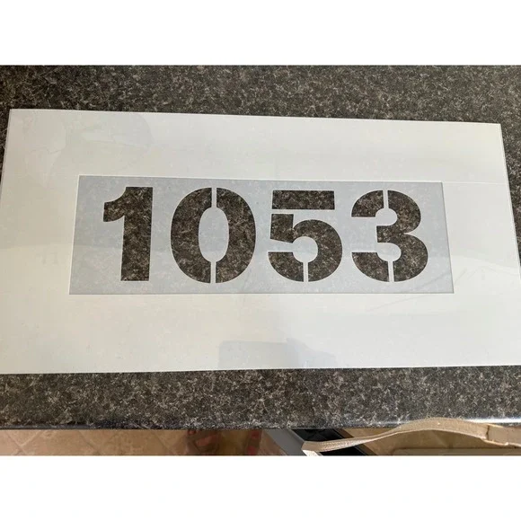 New Large House Number Stencil 1053 6" Tall Numbers Address Sign Paint Template - Picture 2 of 8
